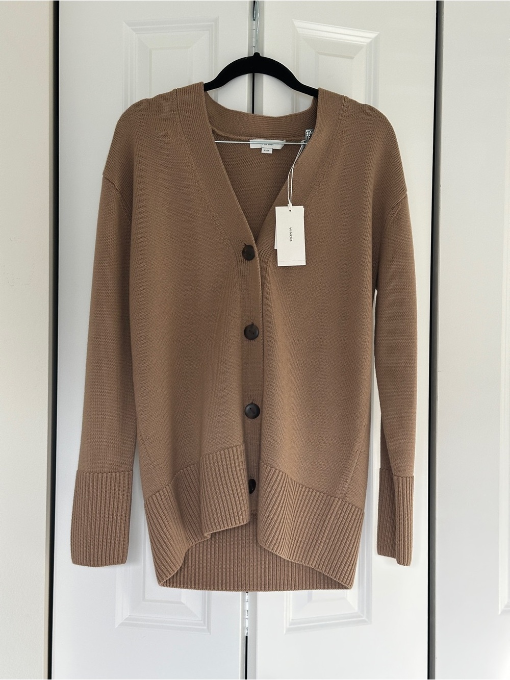 Vince Women's Brown Button Front Cardigan Sweater